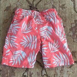 Cat & Jack Aqua and Coral Striped Shorts